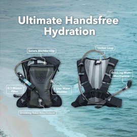Puribag Adventure Pack: 2 Liter Tactical Hydration Backpack with Survival Water Filter - Best Water Backpack for Hiking, Running, Biking, Cycling, Skiing, Rucking, and All Outdoor Adventures