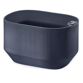 Crescent Garden Modular Trough Planter Box, Self-Watering Pot for Indoor and Outdoor Plants, Modern Planter 20"x14"x12" (Midnight Blue)