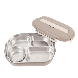 Stainless Steel Lunch Box with Compartments, 1500ml Lunch Box with Utensils and Soup Bowl Multi Compartments, Ideal for School Work Travel, 316 Stainless Steel Lunch Food