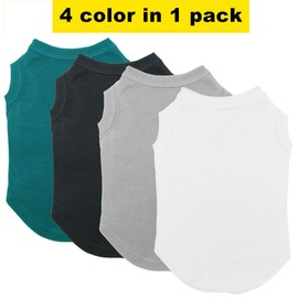 Chol&Vivi Shirts for Cat Puppy, Cat Blank Shirt Clothes Soft and Thin, 4pcs Blank Shirt Clothes Fit for Extra Small Medium Large Extra Large Size Cat Puppy, Shirts for Dog, Extra Small Size, Group 2