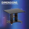 Pamray Small Rolling Gaming Desk with Led Lights Power Outlets