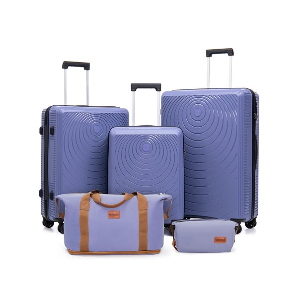 CONCEPTEN Luggage Sets 5 Piece, Suitcases with Wheels, Hardshell Suitcase