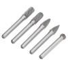 5Pcs Rotary File Bit 2 Pattern Woodworking Grinding Head Drill