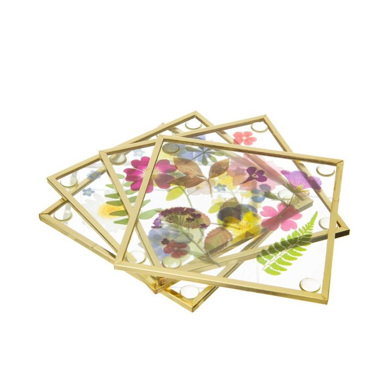 Sass & Belle Flower Print Glass Coasters