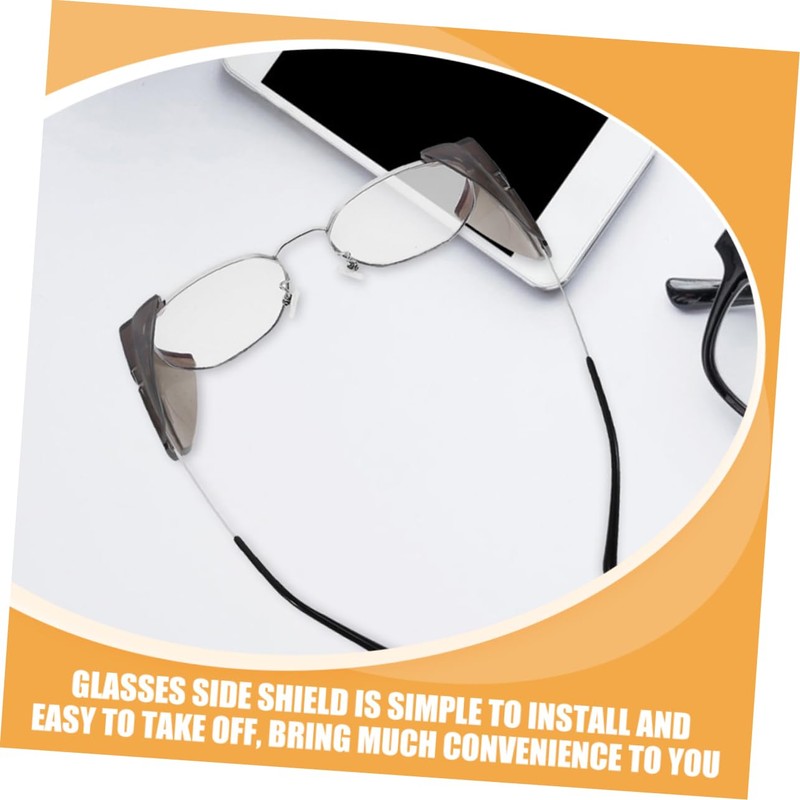DOITOOL 4Pairs Flexible Side Shields for Glasses Heavy Duty Side