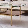 LumFurn Rectangle Glass Coffee Table for Living Room and Bedroom,
