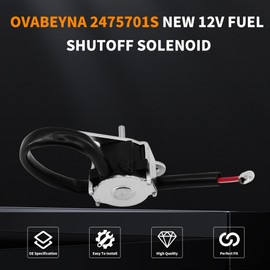 Ovabeyna 24-757-01-S Fuel Shut Off Solenoid Compatible with Kohler CH22 CH18 CH730 CH740 Engines Model Replacement for 2475701-S 2475701