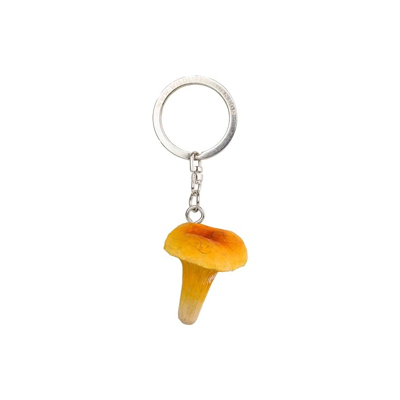 WILDLIFEGARDEN WG4707 Key Chain Chanterelle - Hand Carved Wooden Key