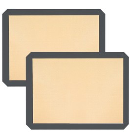 Ninsula Silicon Baking Mats, 15.7"x11.8" 2-Pack Reusable Silicon Baking Mat Sheet, Baking Sheets Non-Stick, Food Safe Baking Mats Can Be Used For Baking Cookies, Bread, Pizzas
