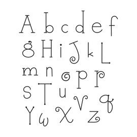 Spellbinders Whimsy Alphabet Stamp Set, Synthetic Material, Multi-Colour, 26.3 x 15.5 x 0.5 cm