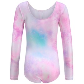 SEAUR - Girls' Sleeveless Children's Gymnastics Leotard, Classic Leotard, Small Child Dance Clothing, Ballet Yoga Dress, Butterfly Pattern, Shiny Surface, 3-16 Years, Pink Mist