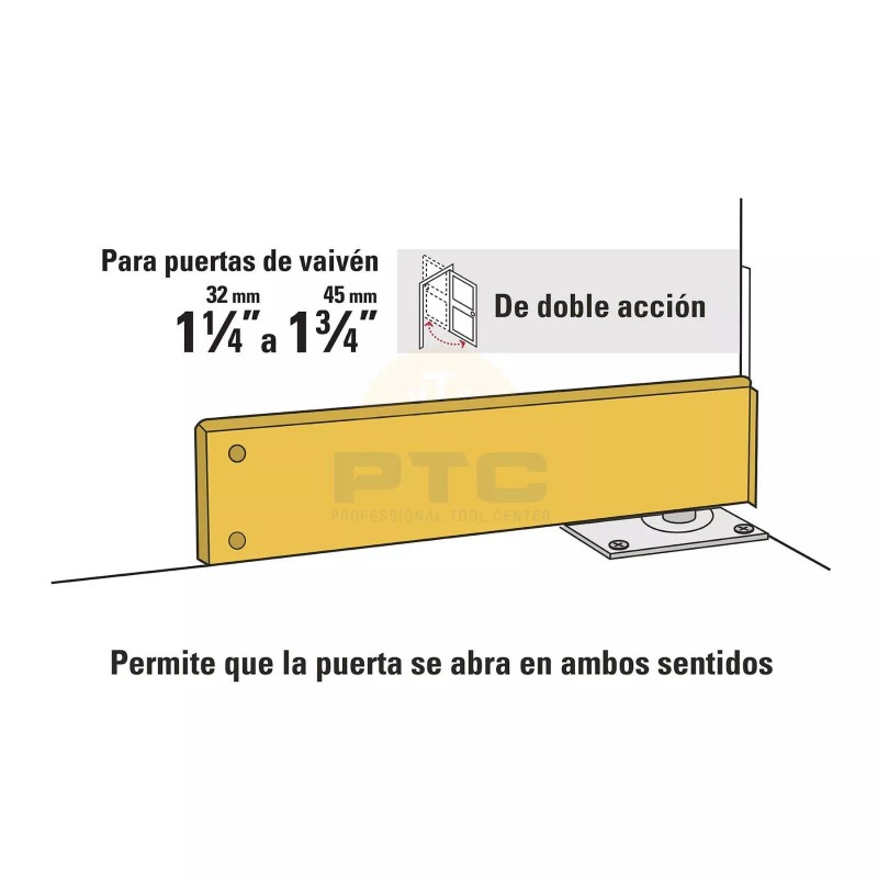 Hermex BIP-151 Double action floor hinge, brass-plated steel