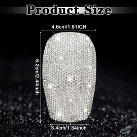 TOMALL Bling Gear Shift Knob Cover Compatible with Nissan Sentra Altima 2020-2025 for Versa Kicks Shifter Panel Interior Shift Gear Lever Cover Trim Crystal Bling Decorations for Car Shiny Accessories