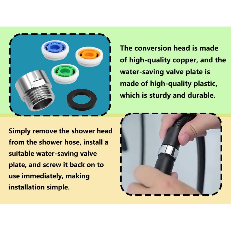 ZoeTekway 8-Piece Water Saver for Shower Flow Limiter Set, Shower
