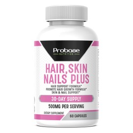 Probase Nutrition Hair, Skin and Nails Plus 60 Capsules 30-Day Supply