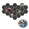 20 Pcs Pin Board Hexagon Felt Board Tiles Black Self-Adhesive
