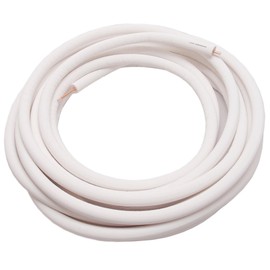 3/4" Insulated Copper Coil Line - Seamless Pipe Tube for HVAC, Refrigerant - 1/2" White Insulation - 15' Long