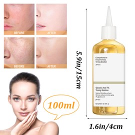 Glycolic Acid 7% Toning Solution, 100ml Hydrating Toner, Skin Care Glycolic Acid Toner, Removes Impurities, Moisturizes and Strengthens Skin