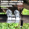 BSTDAYEVER Exhaust Clamp Pipe Connector Stainless Steel Exhaust Connector 50