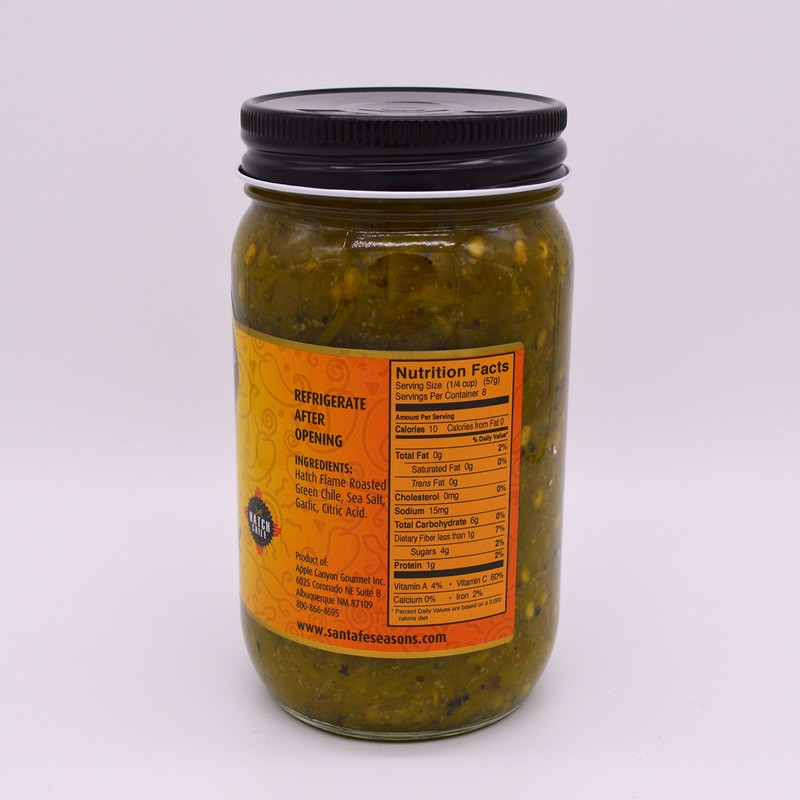 SANTA FE SEASONS Roasted Green Chile Hot, 16 OZ