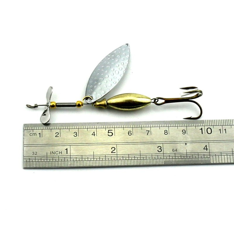 HENGJIA Lot 5 Metal Spinner Spoon Trout Bass Pike Metal