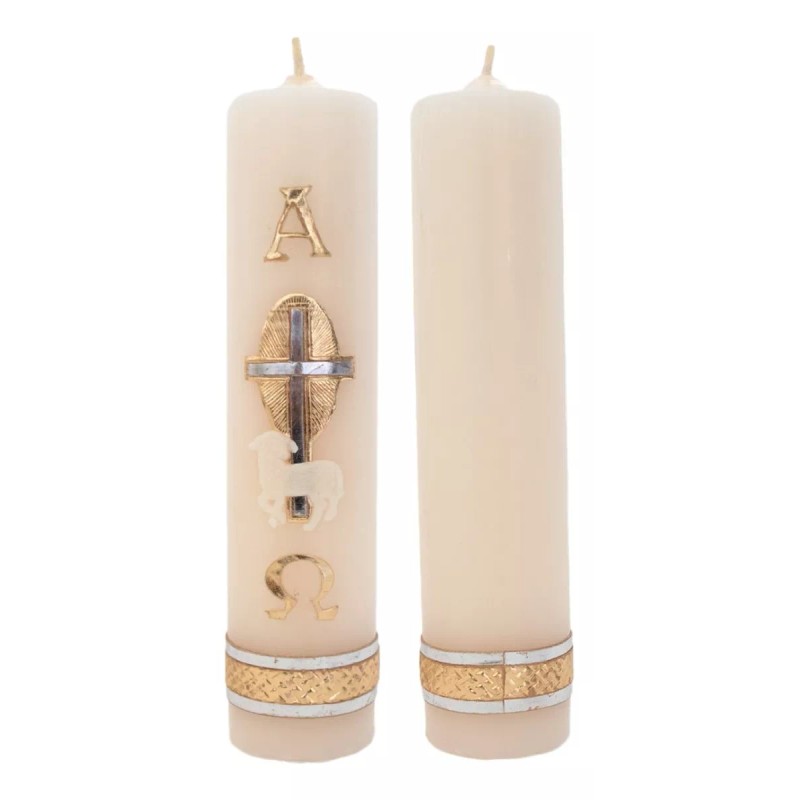 CEB Cirio Pascual #1 Duo Decorado Oro Y Rojo