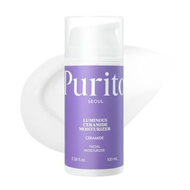 PURITO Humectante Luminoso de Ceramida | Crema de Recuperación de Barrera de Cinco Ceramidas para Piel Seca y Sensible | Bloqueo de Hidratación, Cuidado Calmante, Vegano y Libre de Crueldad | Cuidado