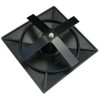6" Square Light Pole Top Cap- Black Plastic by Deltech