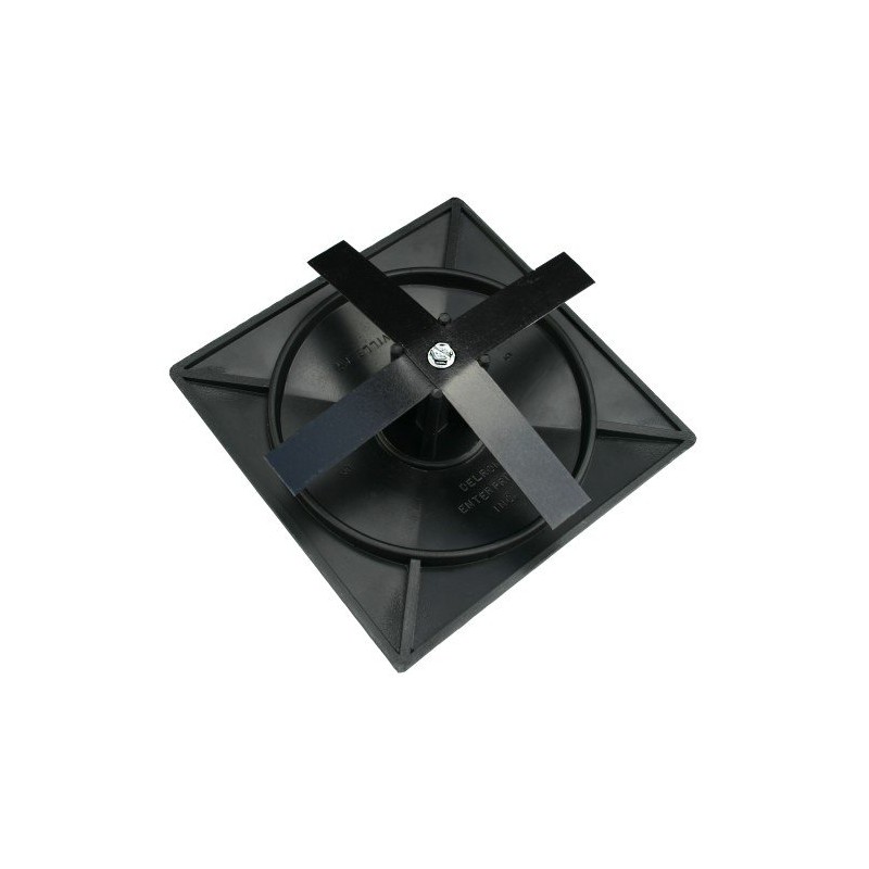 6" Square Light Pole Top Cap- Black Plastic by Deltech