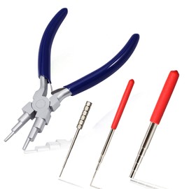 LEONTOOL 6 Stage Wire Loop Pliers, Ring Making Tool Set, Wire Loop Pliers, Round Pliers, Round Bending Tool, For Round Processing, Loop Processing, Crafting Supplies, Professional, Wire Bending,
