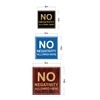 Signs ByLITA Square No Negativity Allowed Here Sign(Navy Blue/Gold) -