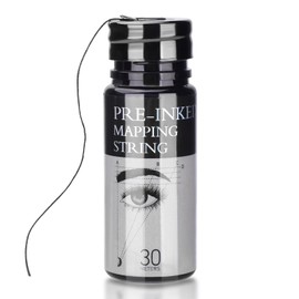 ATOMUS Eyebrow Mapping String 1 Bottle Pre-inked 30m(98ft) Microblading String for Brow Marking Measuring String for Eyebrow Makeup (Black)