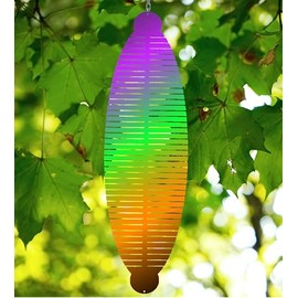 16 Inch Helix Ombre Colorful Wind Spinner Yard Decor Aluminum Sublimated Garden Art Indoor Outdoor 3D Kinetic hws-002