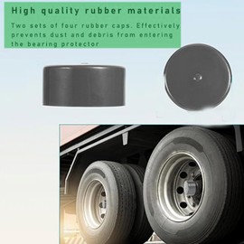 Roczential 4 Pack 1.98 Inch Car Trailer Bearing Dust Caps, Rubber Auto Hub Bolt Wheel Dust Cover Replacement, Bearing Protector for Trailer Wheels, Vehicle Exterior Accessories