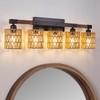 Bathroom Light Fixtures Vanity Lights Over Mirror, Rustic Farmhouse Rattan