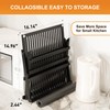 Greenual Black Bamboo Dish Drying Rack with Utensil Holder, 3