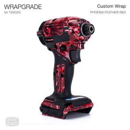 WRAPGRADE Custom Wrap Aufkleber Abziehbild Kompatibel mit TD002G XGT (Phoenix Feather Red)