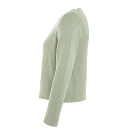 KNIT FACTORY - Ella Strickjacke - Kurzer Damen Strickjacke - Kurzjacke Damen - Strickjacke für den Frühling und Sommer - Strickweste - Cardigan mit Baumwolle - Hüfthöhe - 40/42 - Sage Green