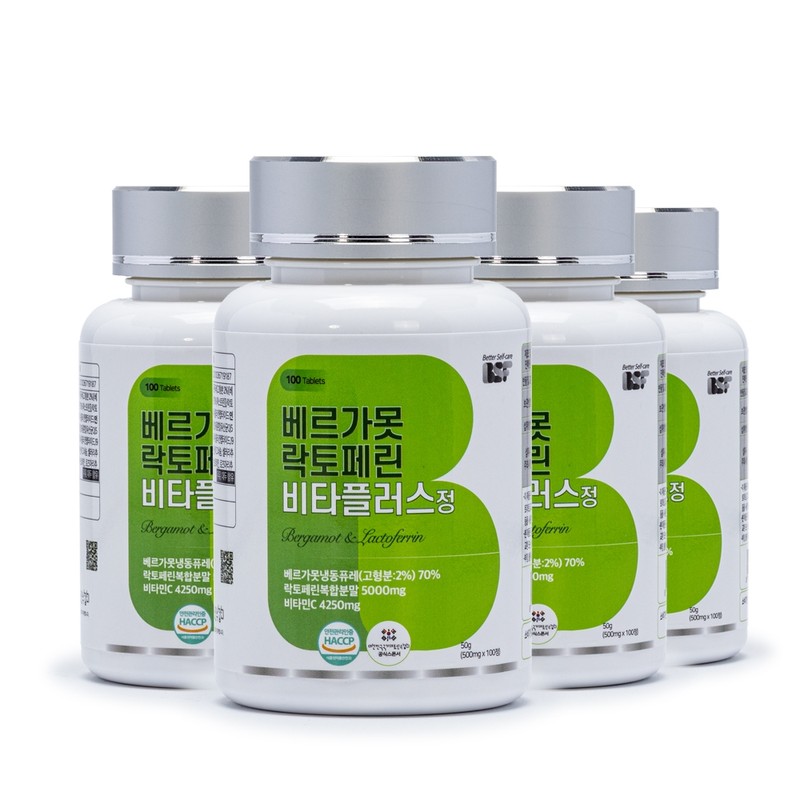 Baekse Food BSF Bergamot Lactoferrin Vita Plus Tablets 500mg x