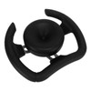277mm Racing Steering Wheel with 135mm Adapter Black PU Universal