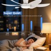RIENAZA 42" Ceiling Fans with Lights-Low Profile Ceiling Fan with