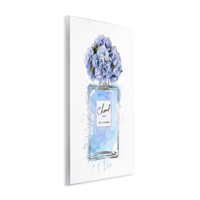Stupell Industries Blue Flowers Perfume Bottle Watercolor Wall Plaque, 10