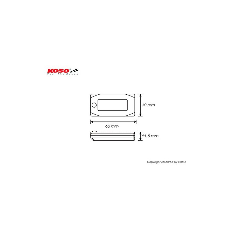 KN Planning KOSO Motorcycle Scooter Car Mini 3 Digital Ammeter
