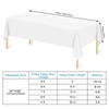 4 Pcs White Tablecloth 54 ×108 Inches Rectangle White Tablecloth
