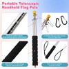6.56FT Portable Handheld Flag Pole for Carrying Stainless Steel Telescopic