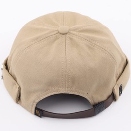 Cozyan Cotton Docker Cap Men Women Sailor Hat Harbour Hat Harbour Worker Hat Docker Hat Men's Rolled Edge Hat Unisex Docker Cap Port Hat, Maple Leaf Shaki