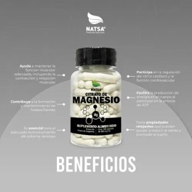 Citrato De Magnesio, 300 Cápsulas (3 Frascos 100 caps c/u), Sientete Mejor, Calidad Premium