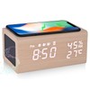 Electime Alarm Clock, Alarm Clock, Bluetooth 5.0, Wireless Charger, 3