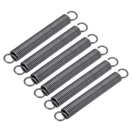 sourcing map Extension Spring - 2.5mm Wire Dia, 18mm OD, 150mm Free Length Spring Steel Small Dual Hook Tension Spring, 6Pcs