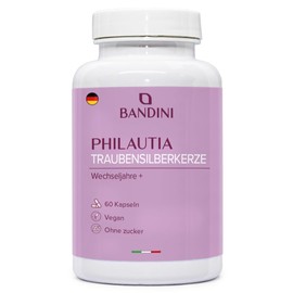 Bandini Black Cohosh, Red Clover and Sage - 60 Capsules - Natural Complex with 200mg Red Clover, 100mg Sage and 80mg Cimicifuga Actaea Racemosa - Supports Balance - Black Cohosh